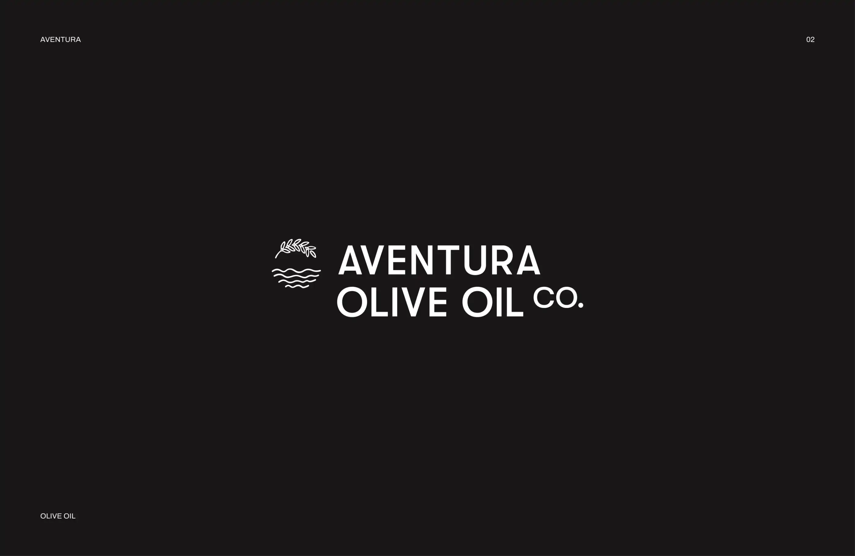 Logo for Aventura, an olive oil brand.