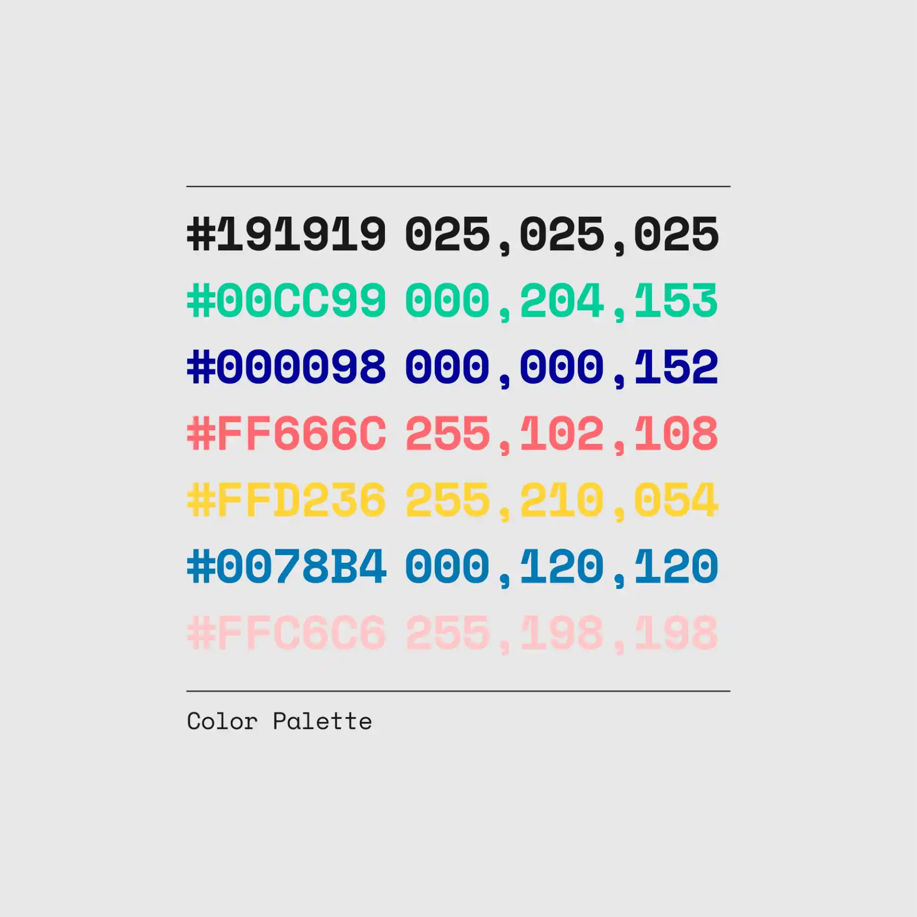 Urlab color palette.